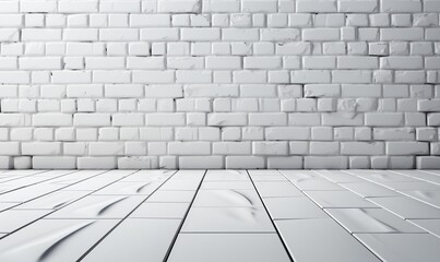 White brick wall. Created with Ai