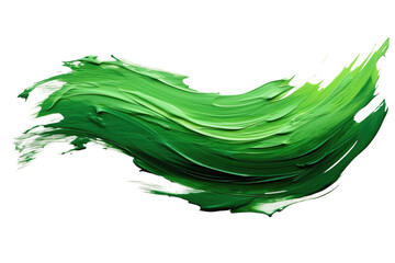 Vibrant Green Stroke Isolated On Transparent Background
