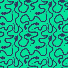Cartoon animals seamless snakes pattern for wrapping paper and fabrics and new year 2025 packaging