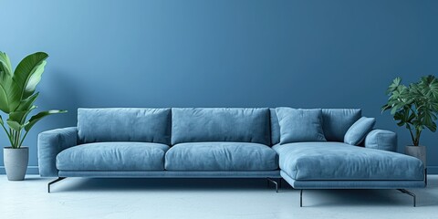 Sofa. Interior of modern sofa minimal design