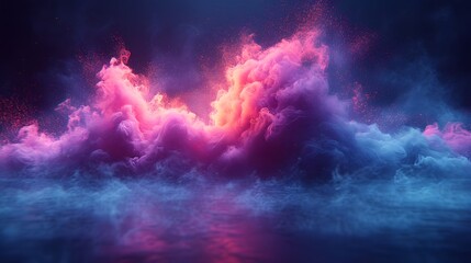 Holi clip art abstract patterns of color clouds.