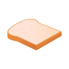 Bread vector illustration. White sliced ​​bread. Delicious toast. Bakery elements.
