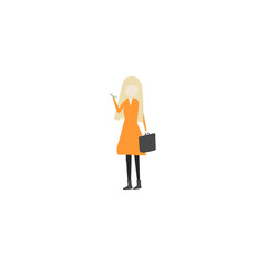 pose set of people in orange person