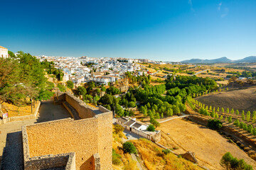 Ronda, Spain. View over the white houses	