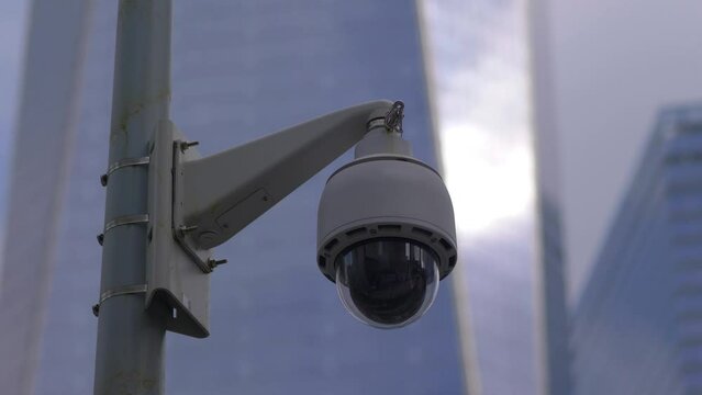 Security camera in 4k slow motion 60fps