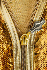 Zip fastener closeup