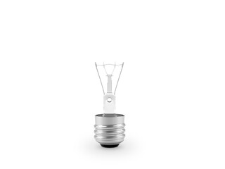 light bulb with tungsten filament, transparent background