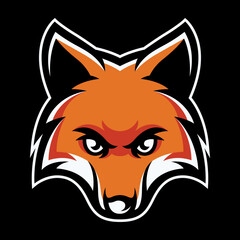 fox head mascot logo