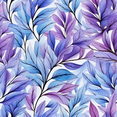 Seamless decorative abstract leaves pattern background