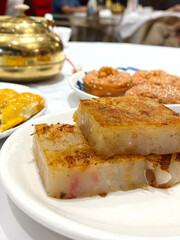 turnip cake, rice cake, radish cake