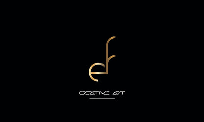 EF, FE, E, F abstract letters logo monogram