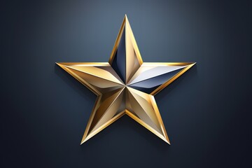 Obraz premium The background with gold colored star shapes is not 3D style. generative AI