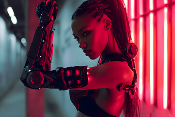 Seductive Synthetic Beauty: Stunning Sexy Cyborg in Erotic Theme