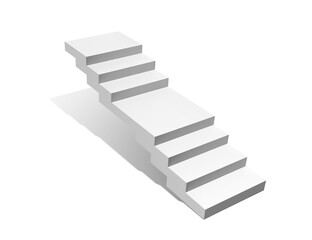 white stairs, transparent background