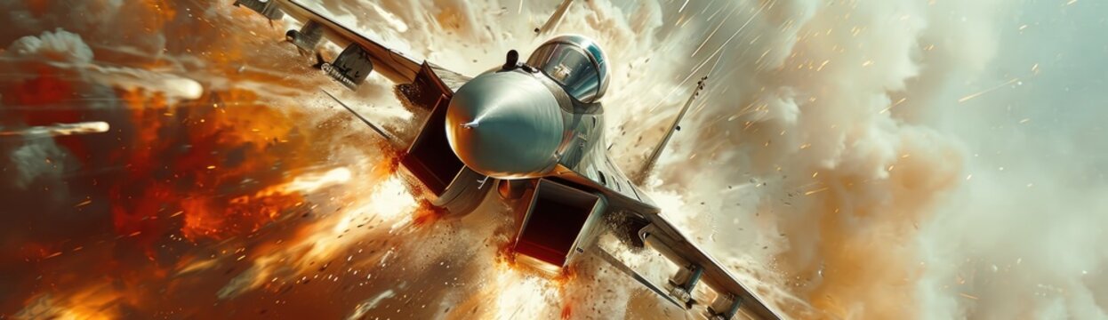 A sleek and powerful stealth fighter plane in action, navigating the skies with agility and stealth capabilities.