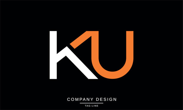 KU, UK, Abstract Letters Logo Monogram