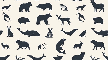 Obraz premium Seamless animal pattern