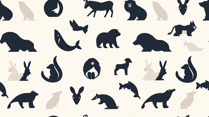 Fototapeta premium Seamless animal pattern