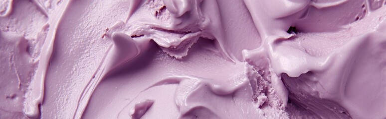 Close-up of textured purple black currant flavored ice cream. The perfect refreshing summer treat