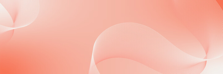 Abstract background vector orange, peach fuzz with dynamic waves for wedding design. Futuristic backdrop with network wavy lines. Premium template with stripes and gradient mesh for banner or poster