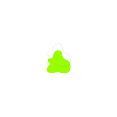 Obraz premium blob of green slime with shadow green