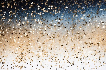 Abstract glitter lights in gold, blue, and black.
