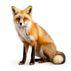Naklejka premium Photo of fox isolated on white background