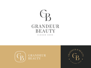 Abstract logo design concept for branding with initials letter