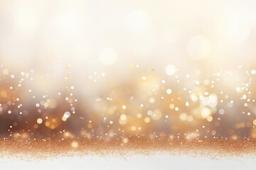 Abstract grunge background with twinkling gold glitter lights.