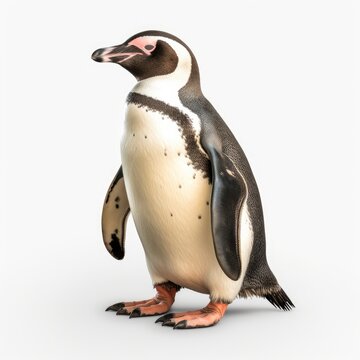 Photo of Galapagos Penguin isolated on white background