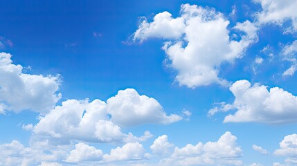 Naklejka na ściany i meble Blue sky with clouds.. Generative AI