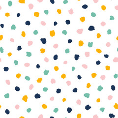 Seamless pattern with colorful ink spots