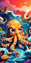 octopus in the sea