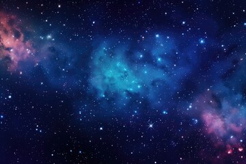 Colorful Milky Way in beautiful night sky.