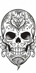 skull with a tattoo
