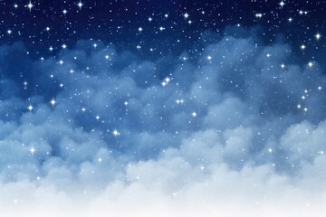 Obraz premium Night sky with clouds and stars.