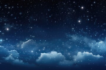 Fototapeta na wymiar Night sky with clouds and stars.