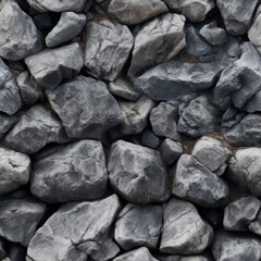 Gray Pile of Rocks Background, Seamless Pattern for Design Projects