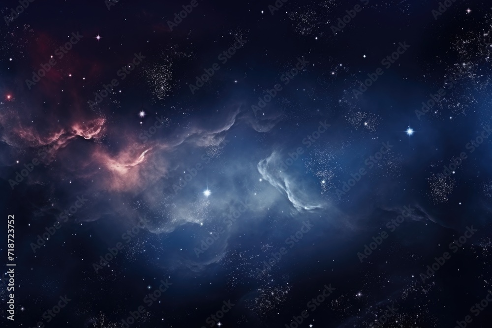 Wall mural starry universe panorama with nebula and galaxy