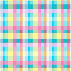 Multicolored Plaid Pattern in Pastel Colors