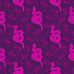 Cartoon animals seamless snakes pattern for wrapping paper and fabrics and new year 2025 packaging