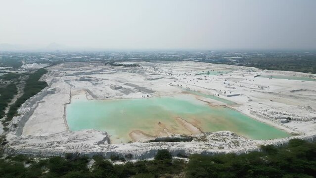 Experience the moon-like land in Kishan Garh Dumping Yard, Rajasthan.