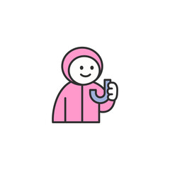 person pose with outline people