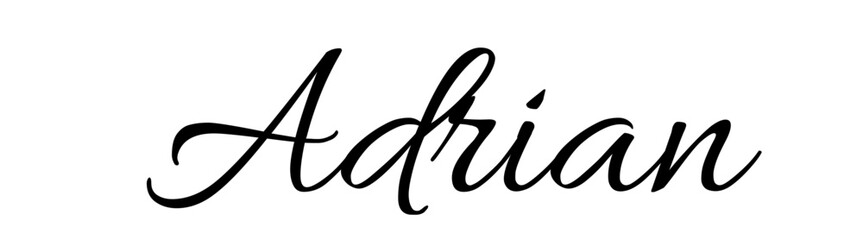 Adrian - black color - name - ideal for websites, emails, presentations, greetings, banners, cards, books, t-shirt, sweatshirt, prints, cricut, silhouette,	