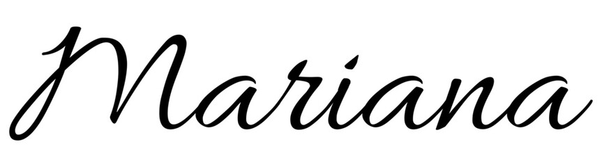 Mariana - black color - name - ideal for websites, emails, presentations, greetings, banners, cards, books, t-shirt, sweatshirt, prints, cricut, silhouette,	