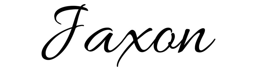 Jaxon - black color - name - ideal for websites, emails, presentations, greetings, banners, cards, books, t-shirt, sweatshirt, prints, cricut, silhouette,	