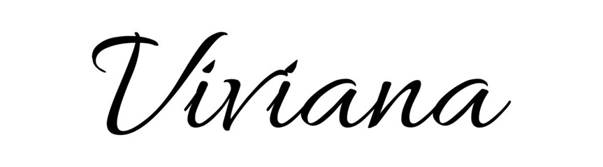 Viviana - black color - name - ideal for websites, emails, presentations, greetings, banners, cards, books, t-shirt, sweatshirt, prints, cricut, silhouette,	