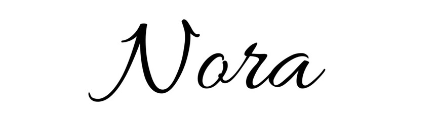 Nora - black color - name - ideal for websites, emails, presentations, greetings, banners, cards, books, t-shirt, sweatshirt, prints, cricut, silhouette,	