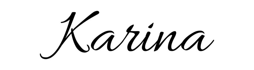 Karina - black color - name - ideal for websites, e-mails, presentations, greetings, banners, cards, books, t-shirt, sweatshirt, prints, cricut, silhouette,	