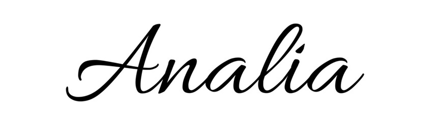 Analia - black color - name - ideal for websites, emails, presentations, greetings, banners, cards, books, t-shirt, sweatshirt, prints, cricut, silhouette,	